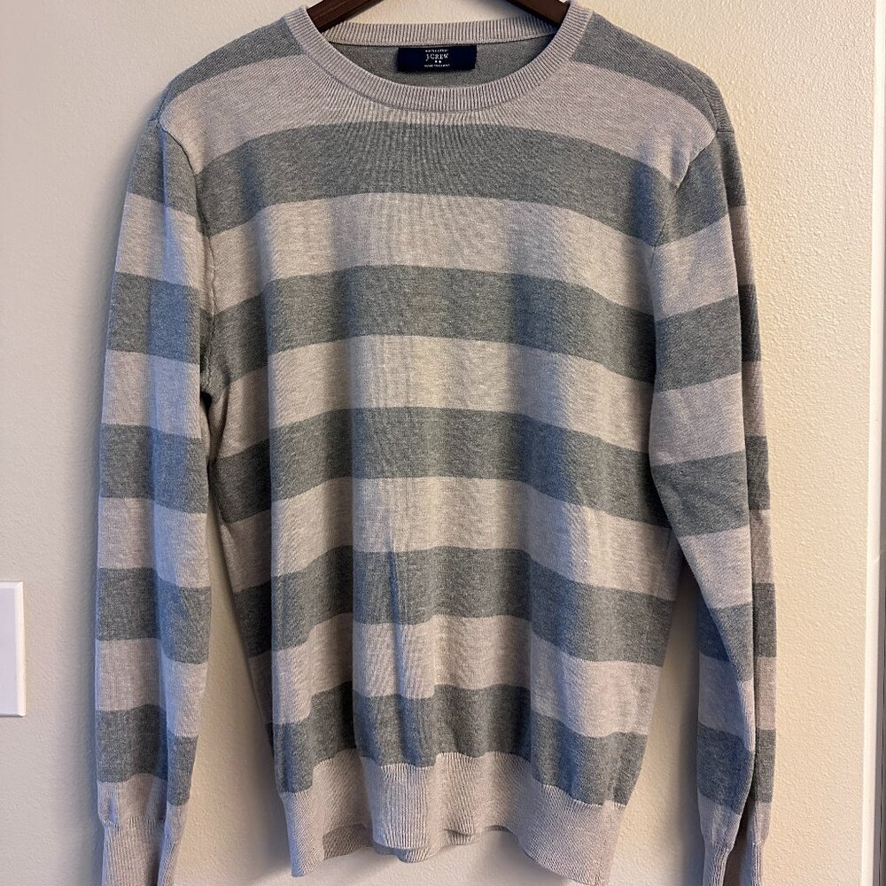 J.Crew Men's Striped Sweater 100% Cotton
